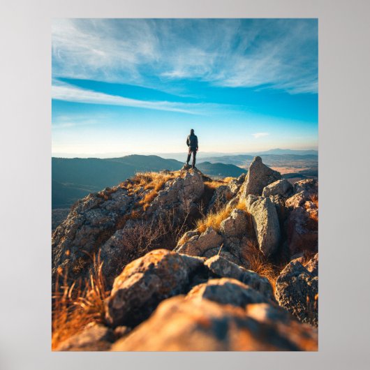Poster Sur les rochers d'automne majestueux (Devant)