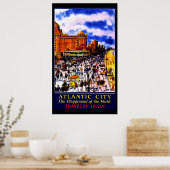 Poster sur les voyages en train de la ville vintag (Cuisine)