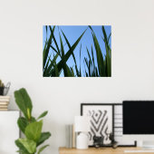 Poster sur l'herbe (Bureau à domicile)
