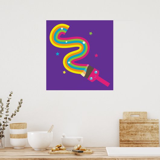 Poster sur l'impression de pinceau (Cuisine)