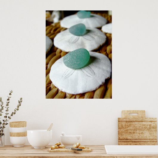 Poster Sur l'impression de sable (Cuisine)