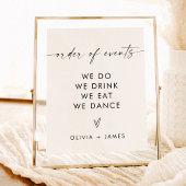 Poster sur l'ordre des événements minimaliste mode