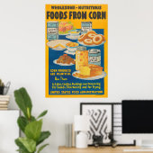 Poster sur l'utilisation des aliments vintages pou (Bureau à domicile)