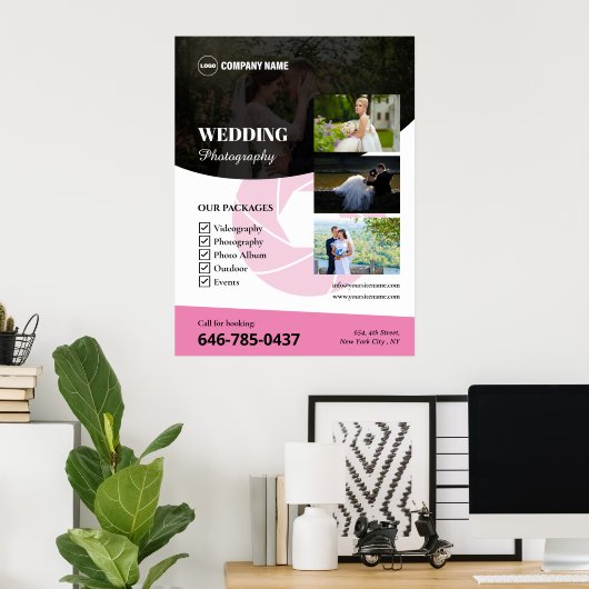 Poster sur mesure de la photographie mariage (Bureau à domicile)