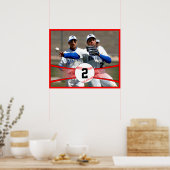Poster sur mesure de Red Baseball Photo et numéro  (Cuisine)