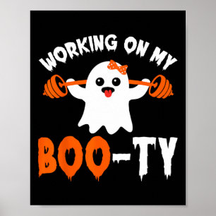 Poster Sur mon Boo-ty Gym Booty Boo-tee Fantôme Pun Homme
