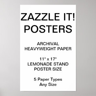 Poster sur papier d'archives personnalisé de 11 po