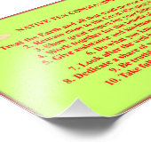 Poster sur papier photo des 10 commandements autoc (Coin)