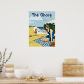 Poster Sur The Beach, modifiez le texte (Cuisine)