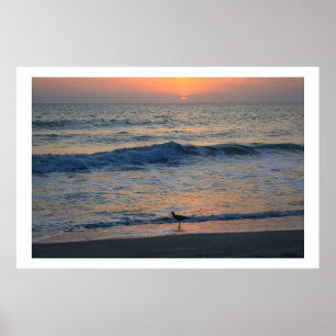 Poster Sur The Edge de coucher du soleil