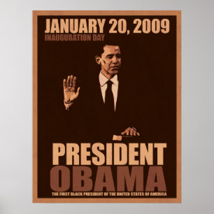 Poster sur toile d'inauguration du président Obama