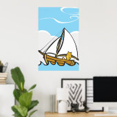 Poster Sur Un Bateau À Voile (Bureau à domicile)