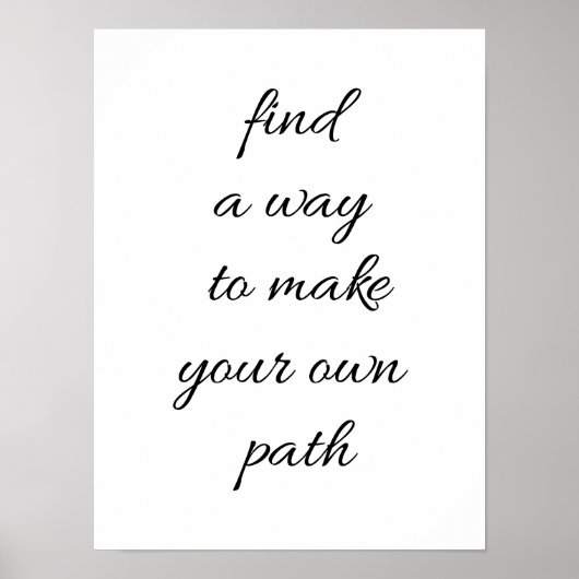 Poster sur votre propre chemin (Devant)