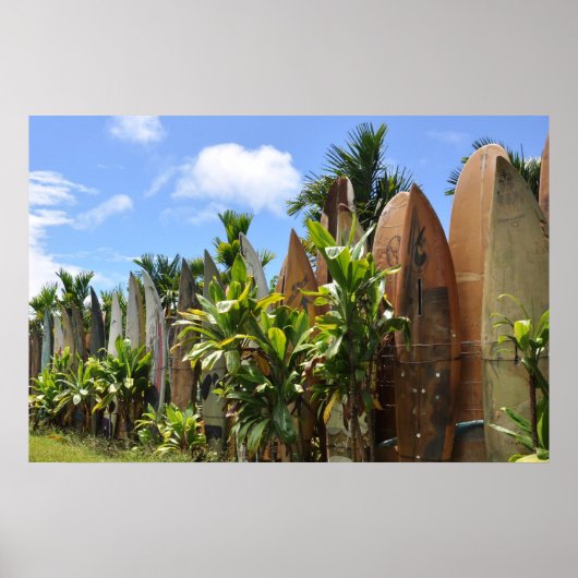Poster Surboard Fence Maui, HI (Devant)