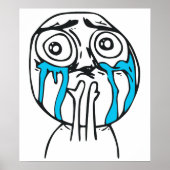 Poster Surcharge de la mignonne face de la rage (Devant)