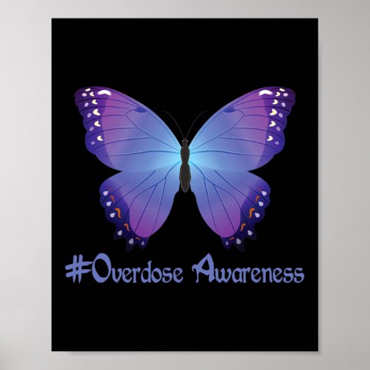 Poster Surconsommation Conscience Papillon Violet Drogue (Devant)