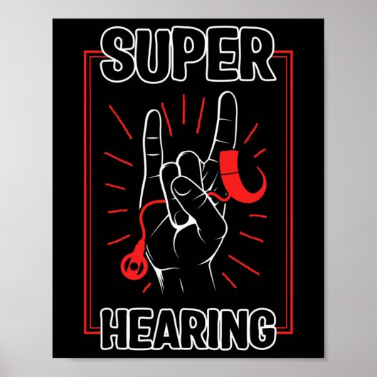 Poster Surdité Sensibilisation Super Ouïe Implants Cochlé (Devant)