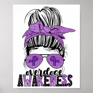 Poster Surdosage Cute Awareness Bun Cheveux Méchés Pour F