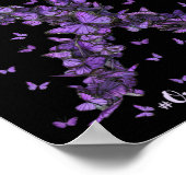 Poster Surdose de sensibilisation papillon pourpre Ribbon (Coin)