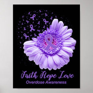 Poster Surdose de tournesol violet de papillon
