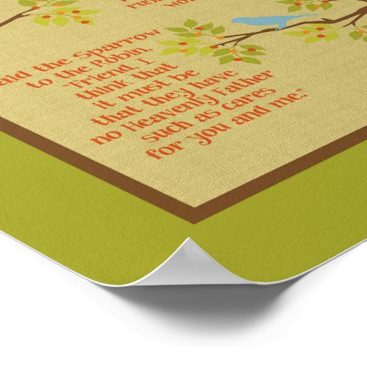 Poster "Surentendu dans un verger" (Robin et Bruant) Impr (Coin)