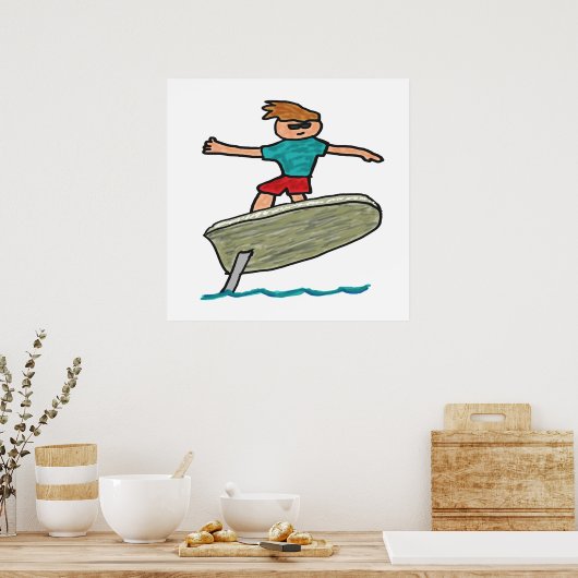 Poster Surf à huile (Cuisine)