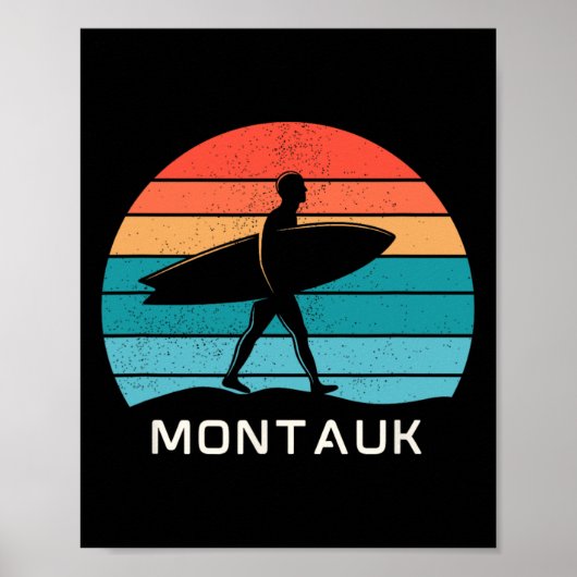Poster Surf à Montauk (Devant)
