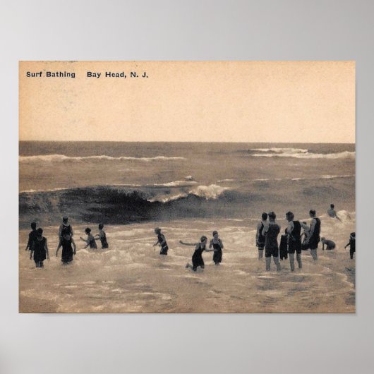 Poster Surf, Bay Head NJ, Vintage (Devant)