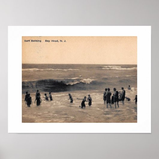 Poster Surf, Bay Head NJ, Vintage (Devant)
