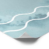 Poster Surf Bébé à bord Baby shower bleu Accueil (Coin)