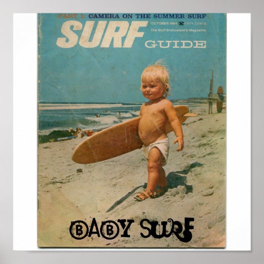 Poster surf bébé, Surf bébé (Devant)