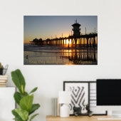 Poster Surf City HB CA (Bureau à domicile)