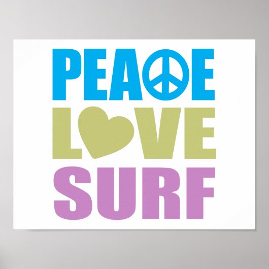 Poster Surf d'amour pour la paix (Devant)
