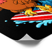 Poster Surf de dinde de Thanksgiving  (Coin)
