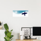 Poster surf ensoleillé (Bureau à domicile)