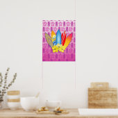 Poster Surf et fleurs d'Hibiscus (Cuisine)