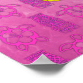 Poster Surf et fleurs d'Hibiscus (Coin)