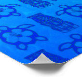 Poster Surf et fleurs d'Hibiscus (Coin)