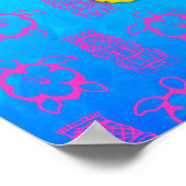 Poster Surf et fleurs d'Hibiscus (Coin)