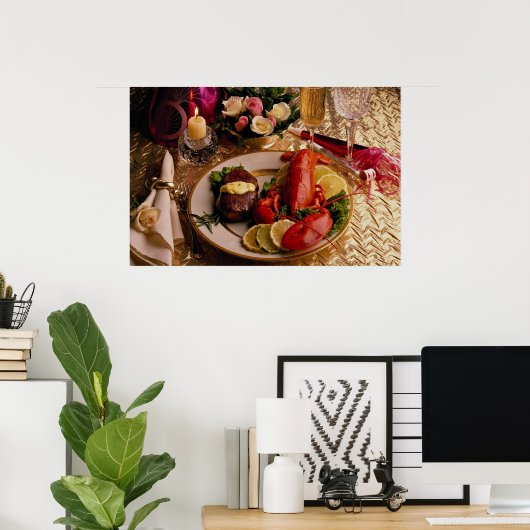 Poster Surf et gazon (Bureau à domicile)