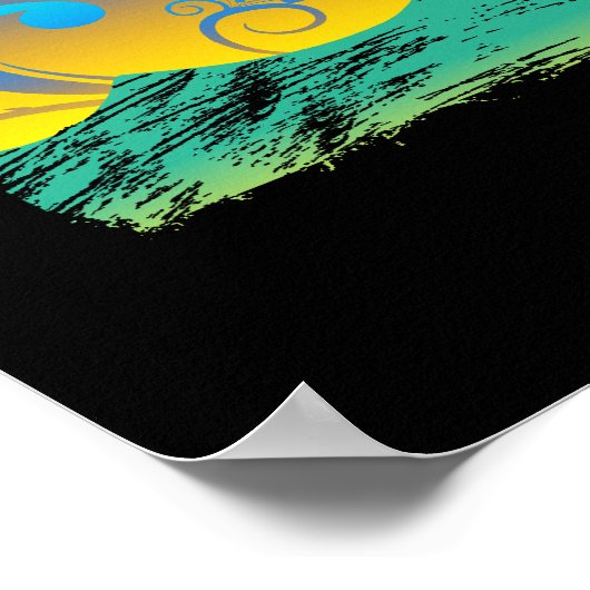 Poster Surf fille (Coin)