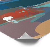 Poster Surf Gecko Riding Les Vagues (Coin)