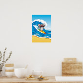 Poster Surf Koala Nursery Art - Plage Animal (Cuisine)