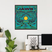 POSTER SURF MAUI HAWAII JAWS (Bureau à domicile)