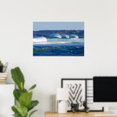 Poster Surf - Newcastle Beach NSW Australie (Bureau à domicile)