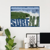 Poster surf NJ (Bureau à domicile)