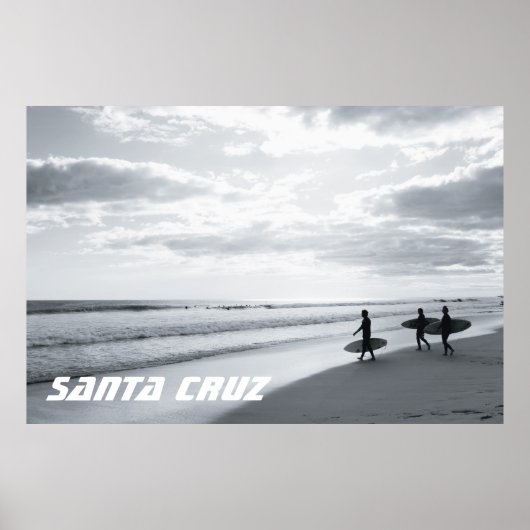 Poster Surf père Noël Cruz Californie (Devant)