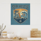 Poster Surf Rescue Lifeguard Patrol Est 1950 (Cuisine)