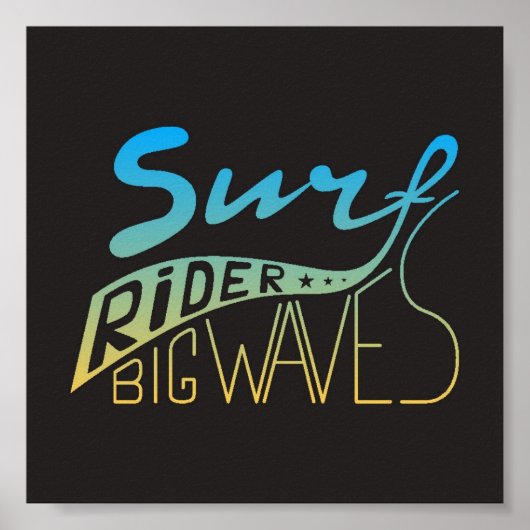 Poster Surf Rider Big Waves (Devant)