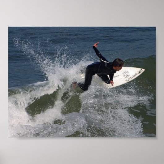 Poster Surf Surfers Waves Ocean (Devant)